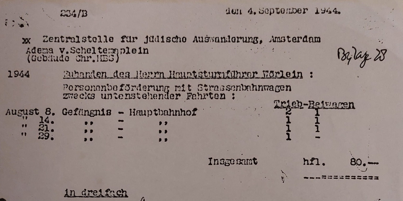 NIOD, archief Dossier Joden - deportatie.